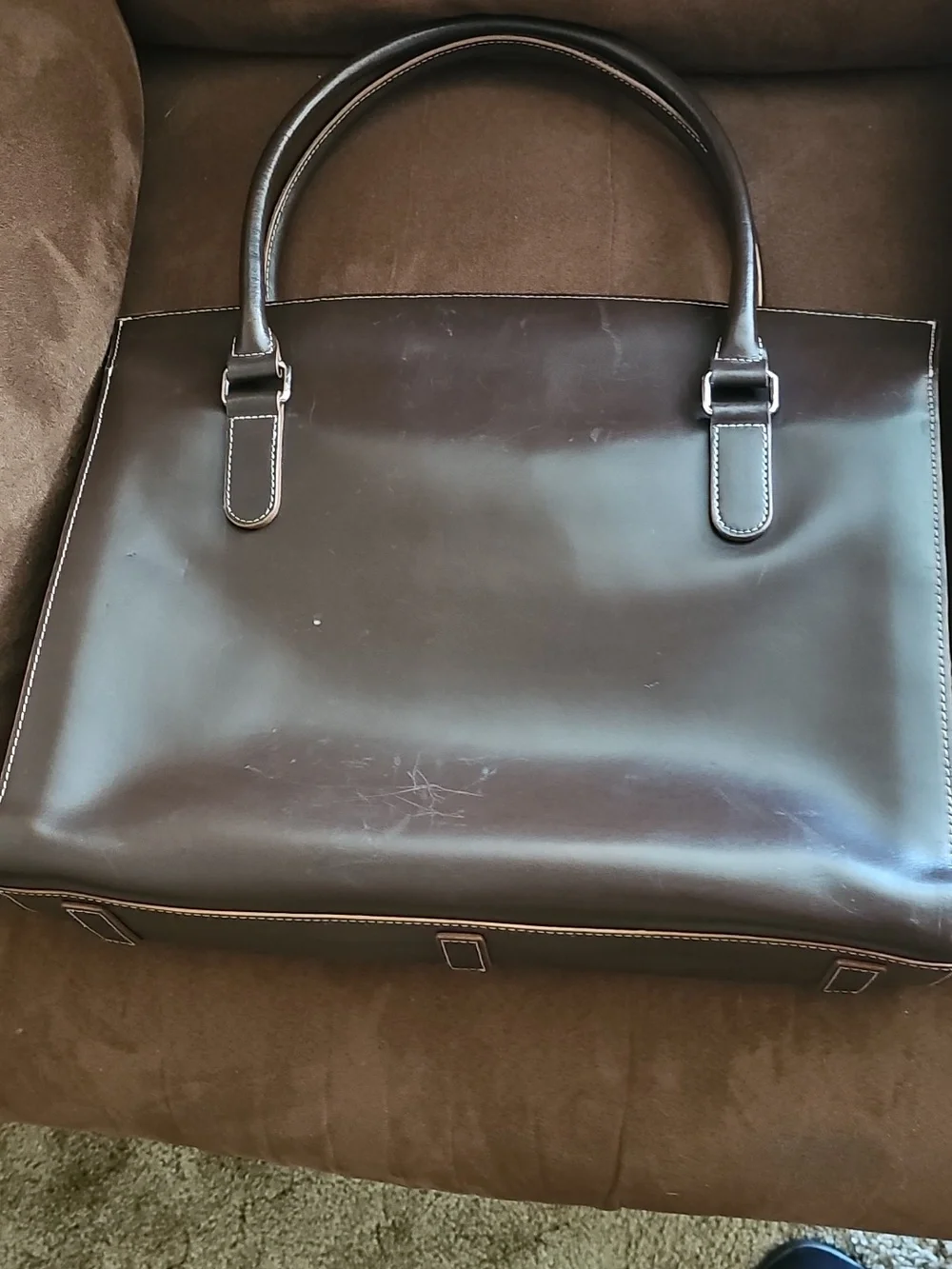 Laptop Bag By LODIS Brown Leather 15